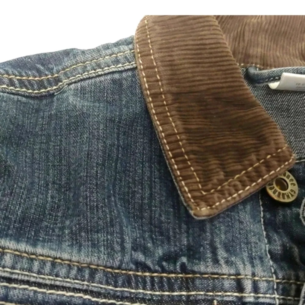 Gymboree  Denim Blue Jean Jacket. Corduroy trim. Size XS (9-18mos)